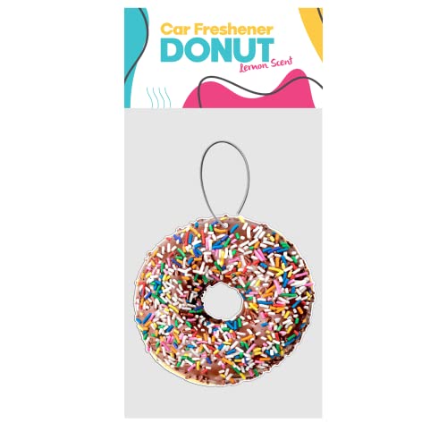 Donut Car Air Freshener Lemon Scent