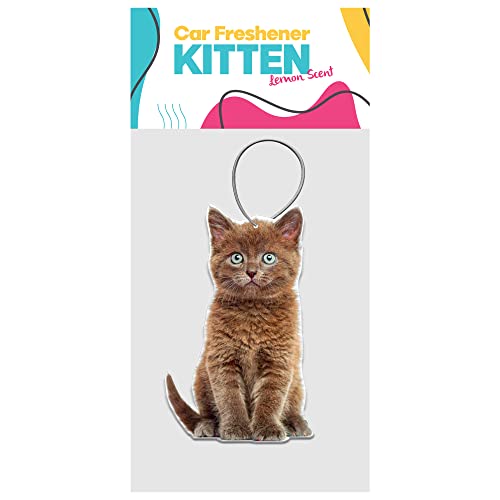 Kitten Car Air Freshener Fresh Lemon Scents