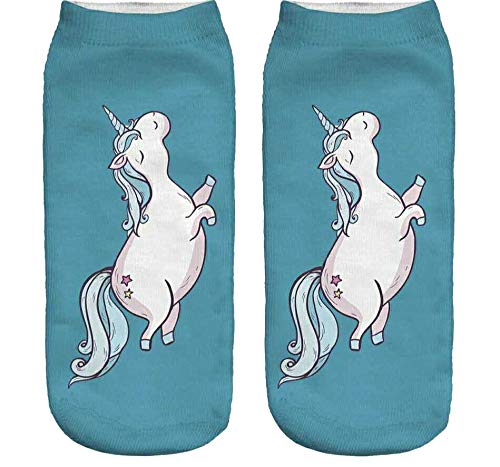 Unicorn Ankle Blue Socks