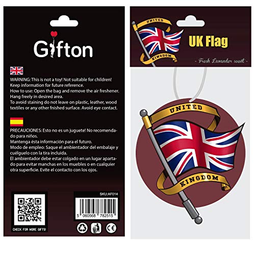 Union Jack Flag Car Accessories Air Freshener Lavender Scent