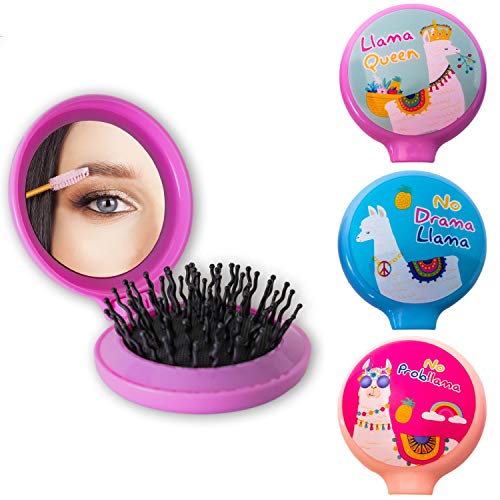 Compact Llama Mirror Brush One Supplied