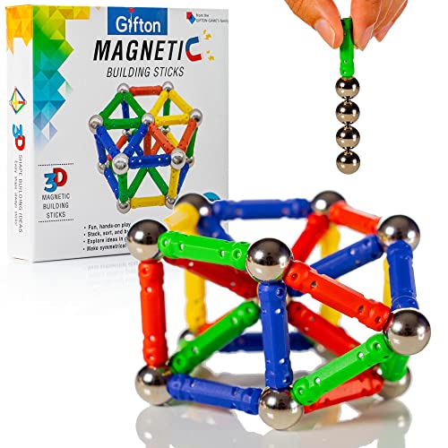 Magnetic Building Sticks Blocks STEM Toy Set 30pc