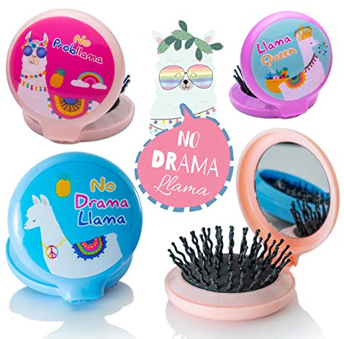 Compact Llama Mirror Brush One Supplied