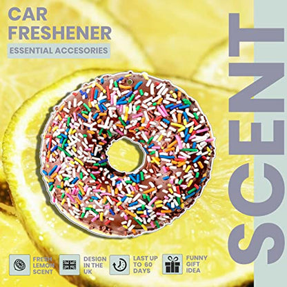 Donut Car Air Freshener Lemon Scent