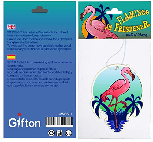 Flamingo Car Air Freshener  -Cherry Scent-