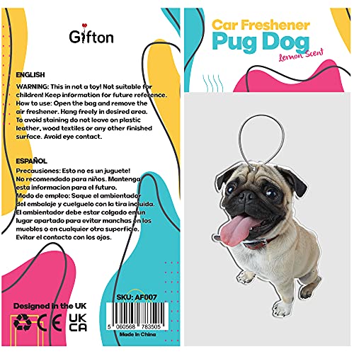Pug Dog Car Air Freshener (1 Pack)