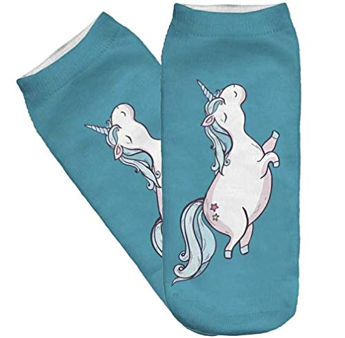 Unicorn Ankle Blue Socks