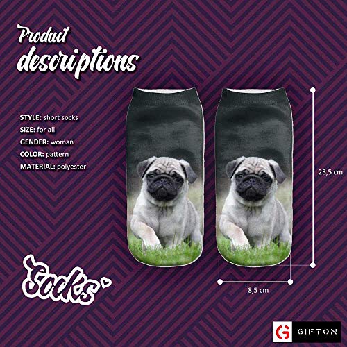 PUG DOG Ankle Socks